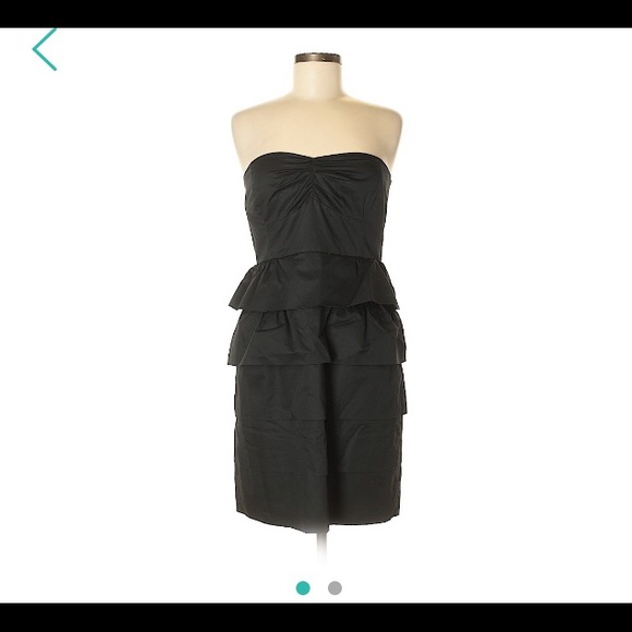 J. Crew Dresses & Skirts - JCrew black strapless dress peplum silhouette